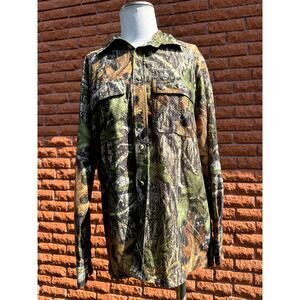 Yukon Gear mesh button down long sleeve shirt men's medium camouflage